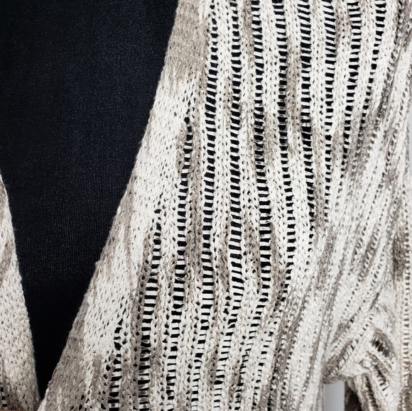 NWOT Chico's Crochet Open Front Cardigan 2 (L) - Picture 3 of 7